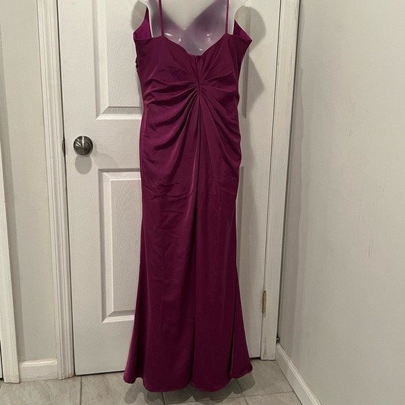 DA VINCI Magenta Draped Evening Gown Formal Maxi Dress/size 16W - Picture 7 of 12